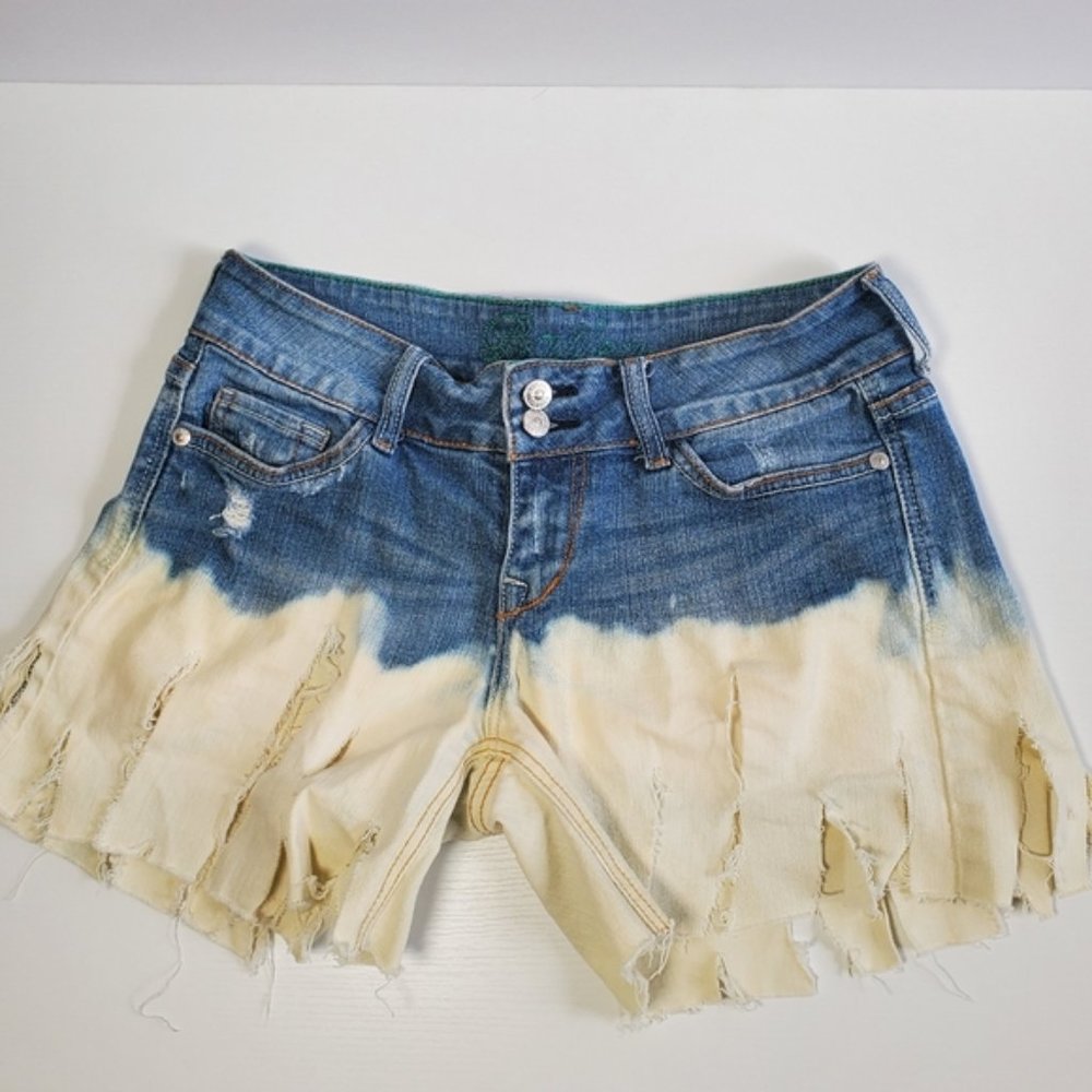 Delia's Bailey Festival Custom Bleach Dip Dye Ombre Mop Rag Bottom Shorts